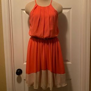Coral and Cream Dress